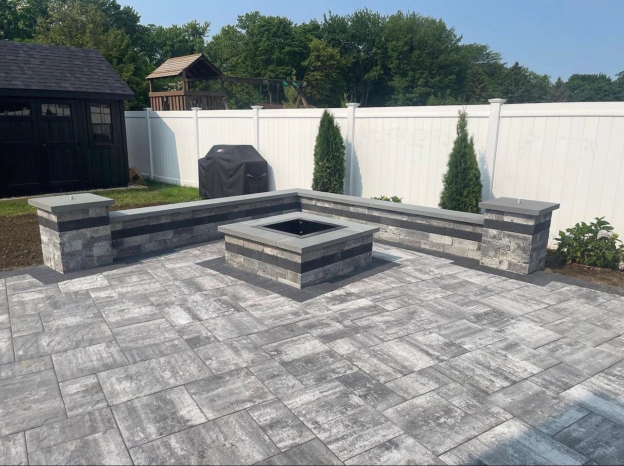 Bluestone patio installation