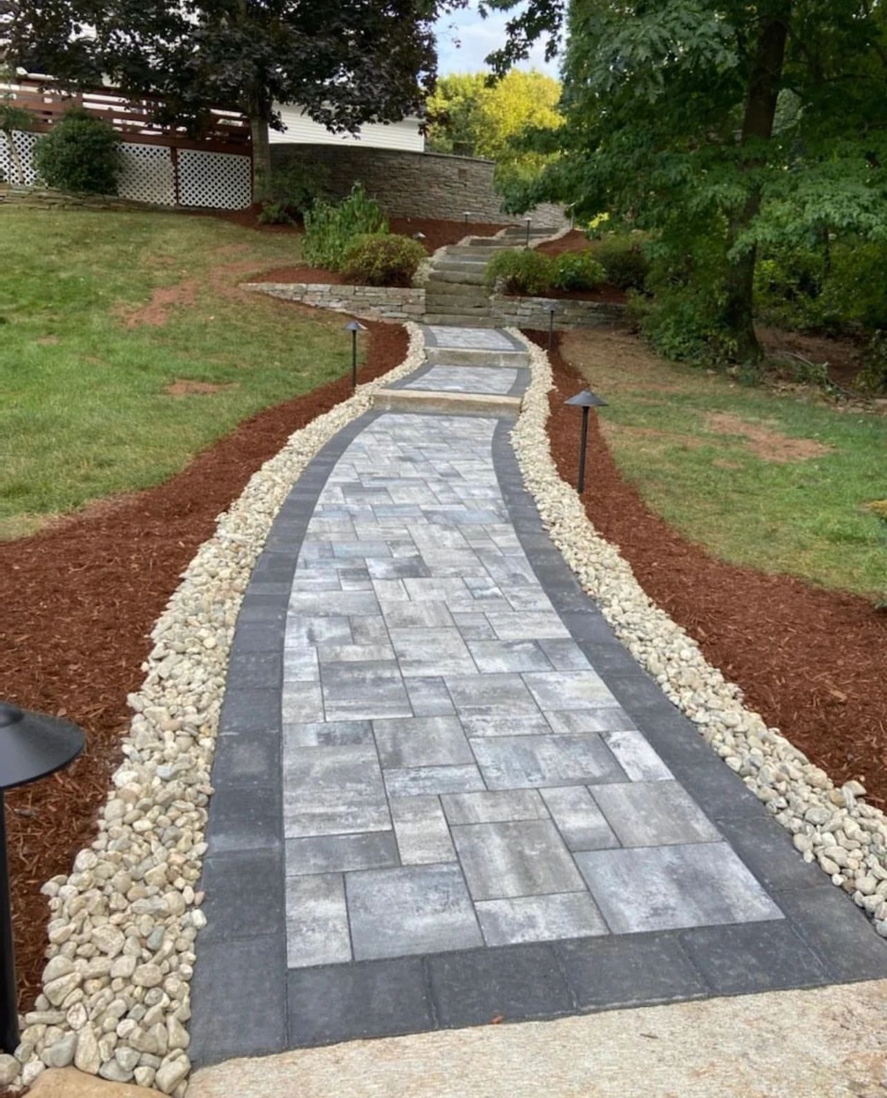 Stone walkway design